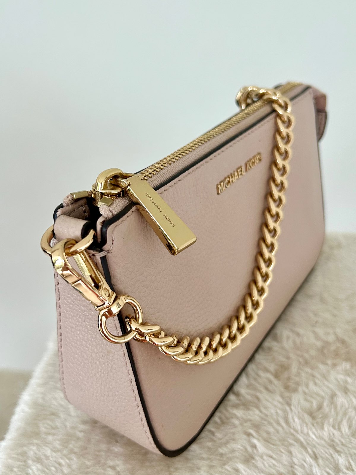 Michael Kors — Pochette Bandoulière Michaël Kors Cuir Grainé Rose Poudré — photo 1