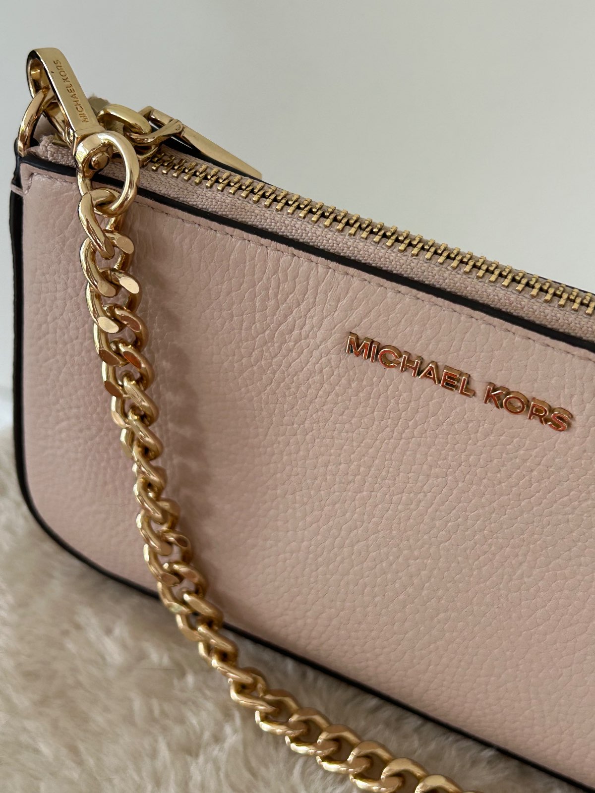 Michael Kors — Pochette Bandoulière Michaël Kors Cuir Grainé Rose Poudré — photo 4