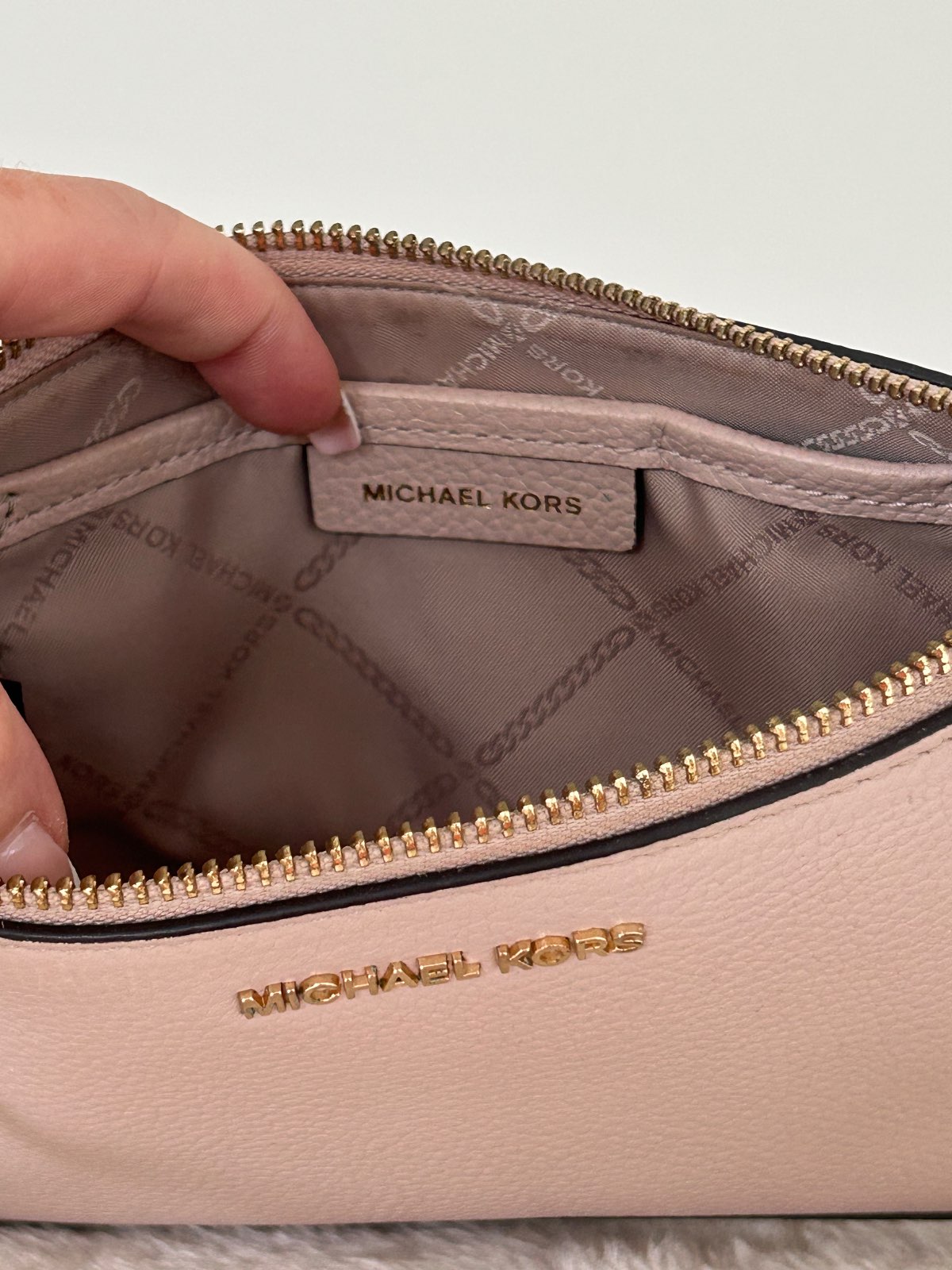 Michael Kors — Pochette Bandoulière Michaël Kors Cuir Grainé Rose Poudré — photo 7