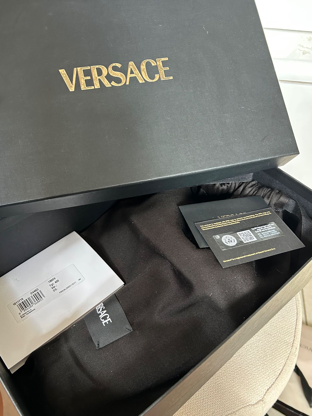 Versace — Mules VERSACE Medusa Noires & Or — photo 7
