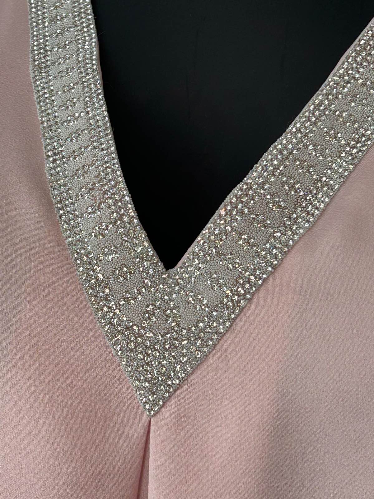 F&P — Robe style blouse satinée rose poudré F&P neuve — photo 3