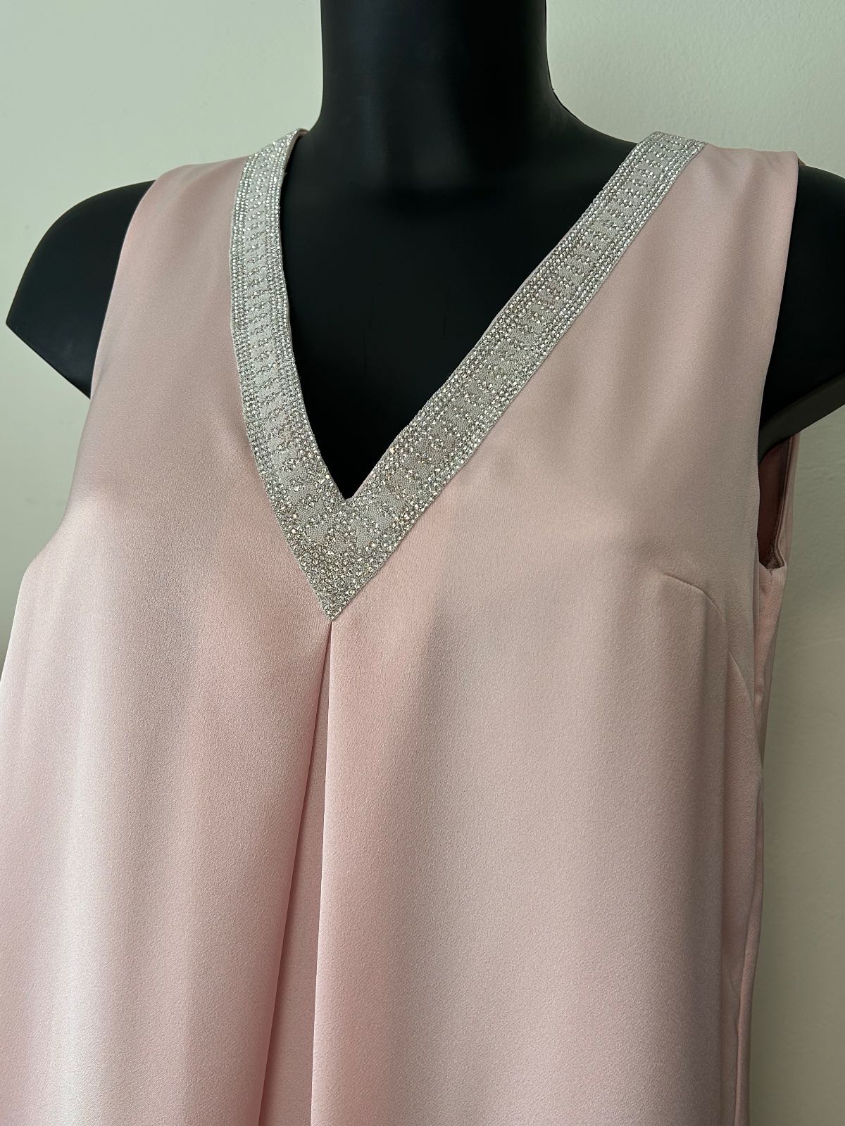 F&P — Robe style blouse satinée rose poudré F&P neuve — photo 4