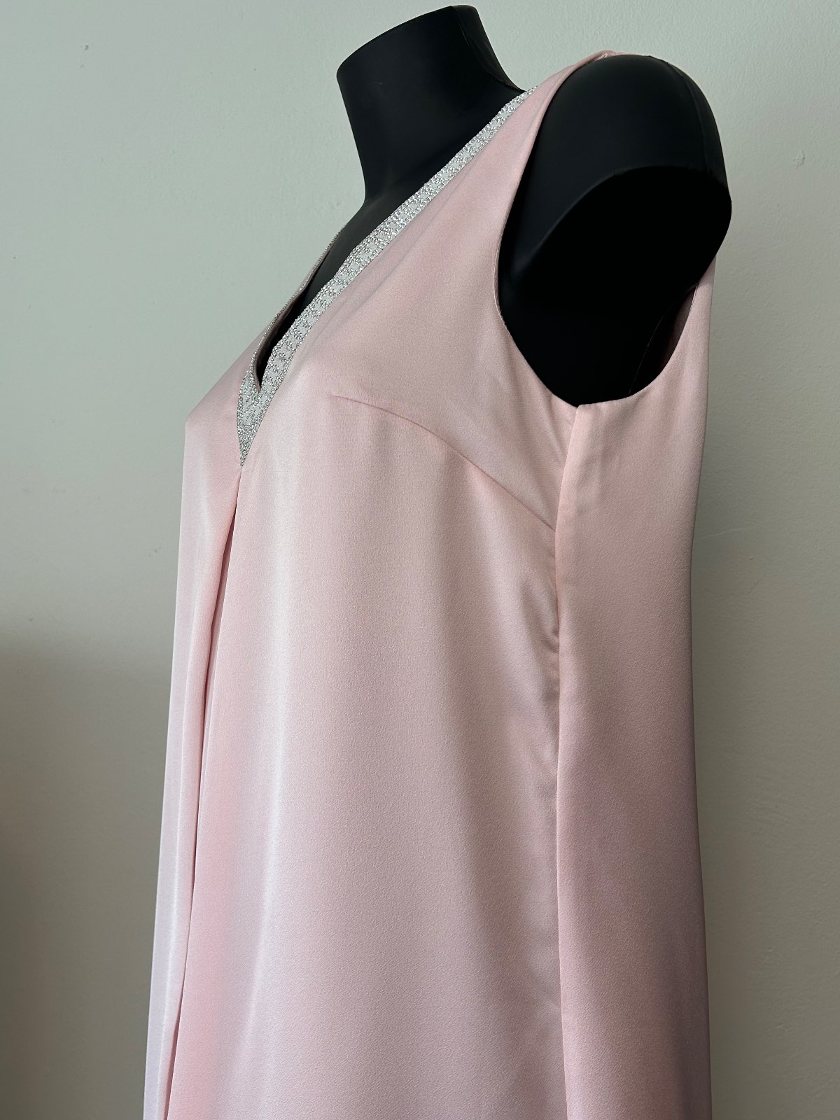 F&P — Robe style blouse satinée rose poudré F&P neuve — photo 5