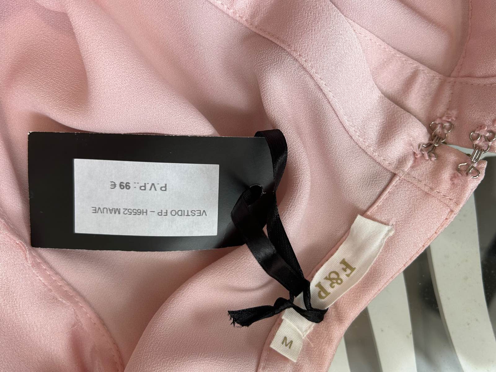 F&P — Robe style blouse satinée rose poudré F&P neuve — photo 8