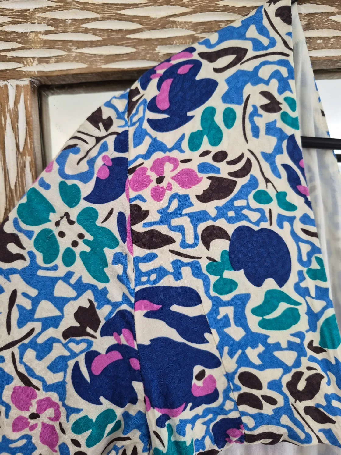 Ba&sh — Robe ba&sh longue fleurie bleu dos nu T3 (L) — photo 9