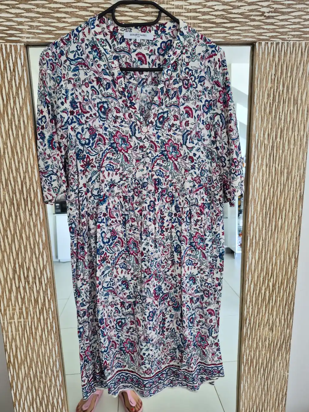 Gérard Darel — Robe Gérard Darel longue fleurie liberty manches longues T1 (S) — photo 1