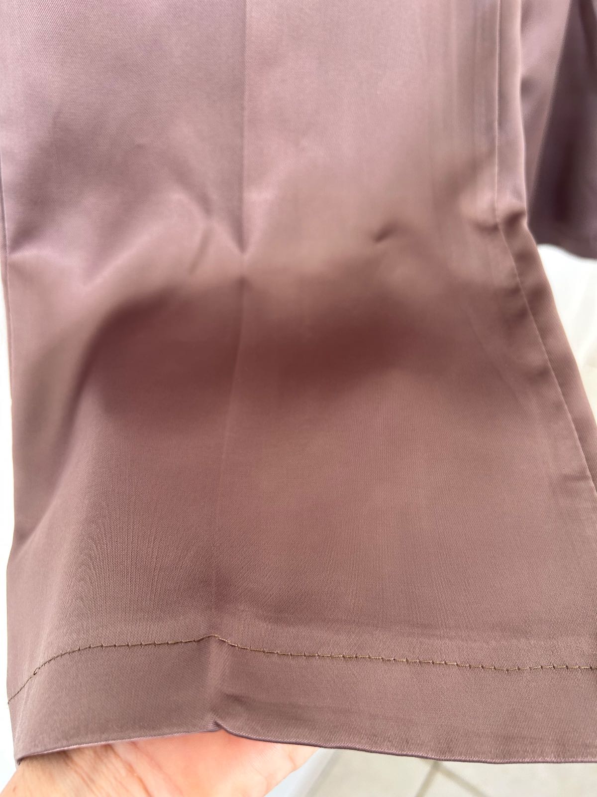 Hippocampe Paris — Pantalon satiné marron glacé Hippocampe — photo 4