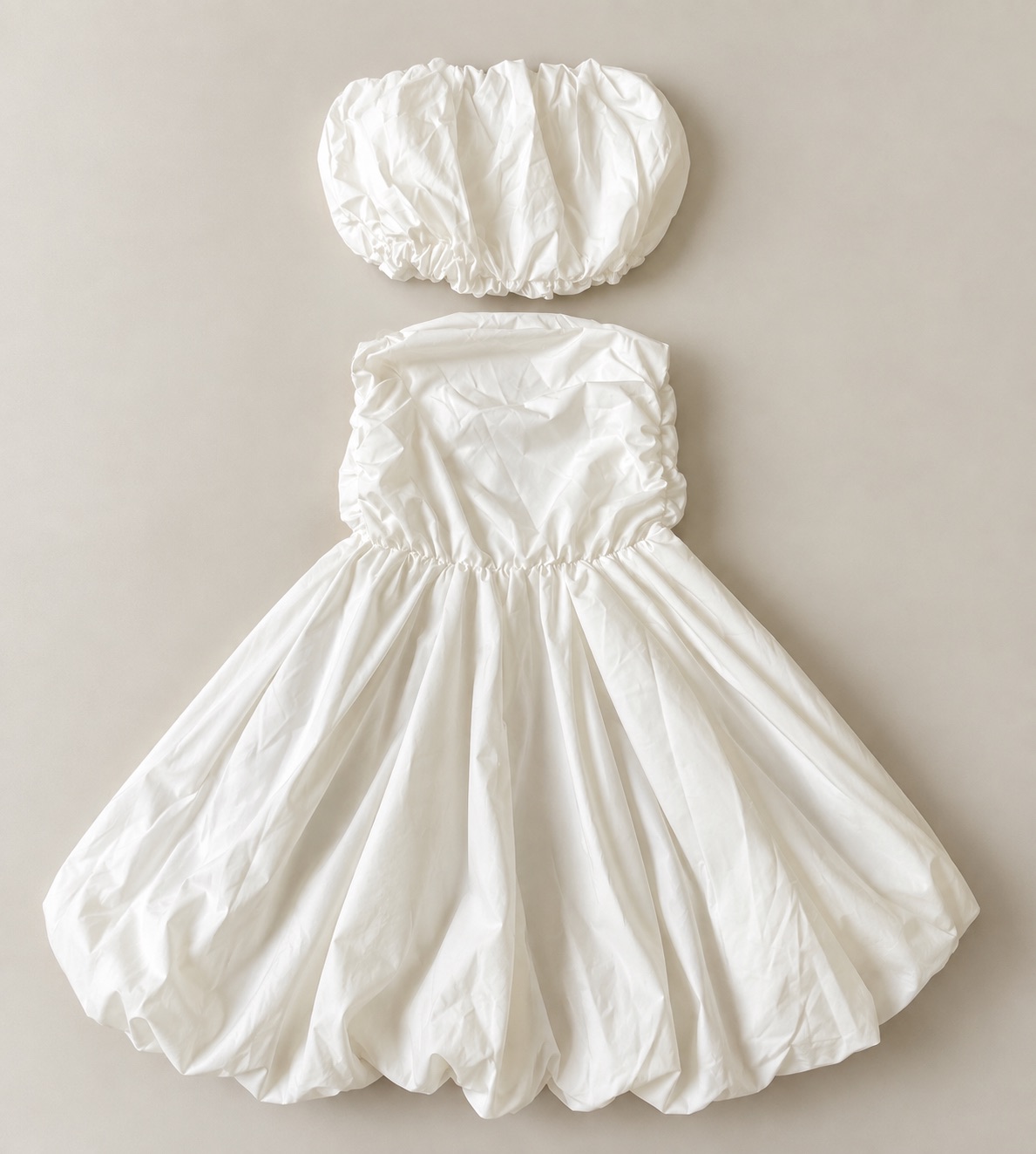 NA-KD — Ensemble 2 pièces NA-KD blanc - bustier & jupe sirène — photo 1