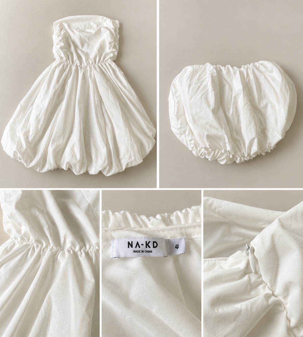 NA-KD — Ensemble 2 pièces NA-KD blanc - bustier & jupe sirène — photo 2