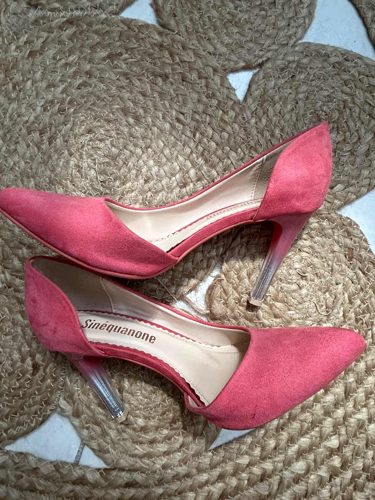 Sinéquanone — Escarpins rose corail daim — photo 1