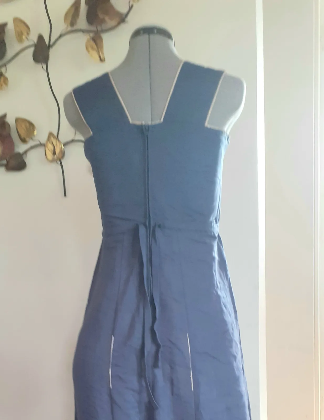 Enjoy — Robe longue bleue et blanche — photo 3