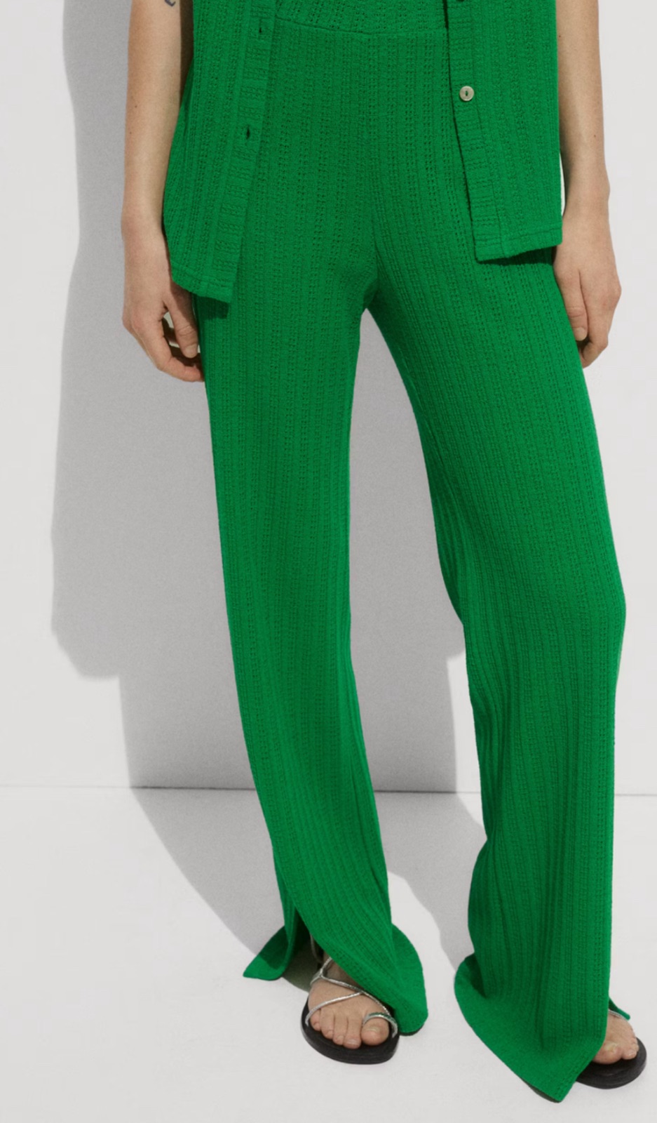 Mango — Pantalon en maille crochet — photo 2