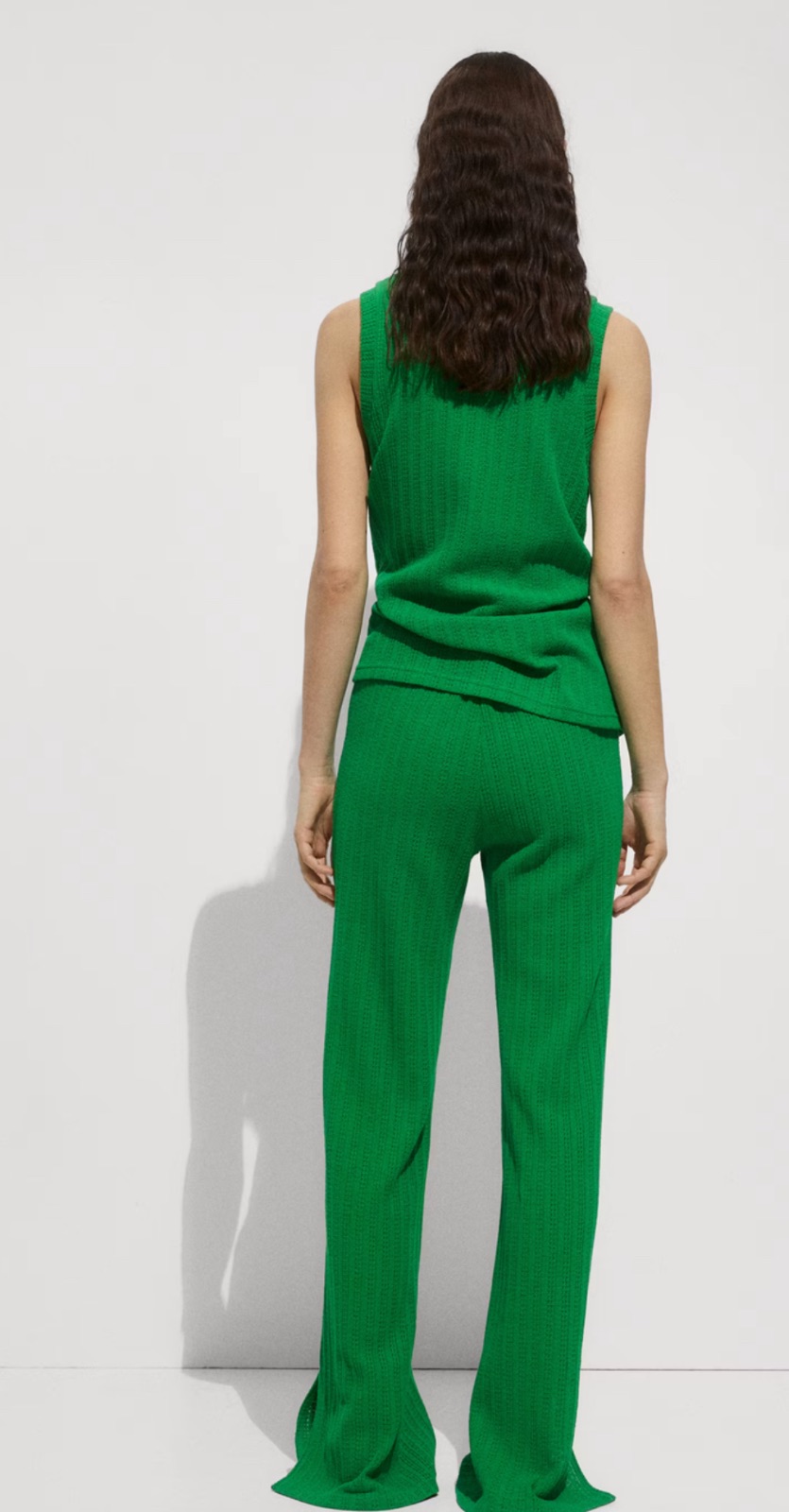 Mango — Pantalon en maille crochet — photo 3