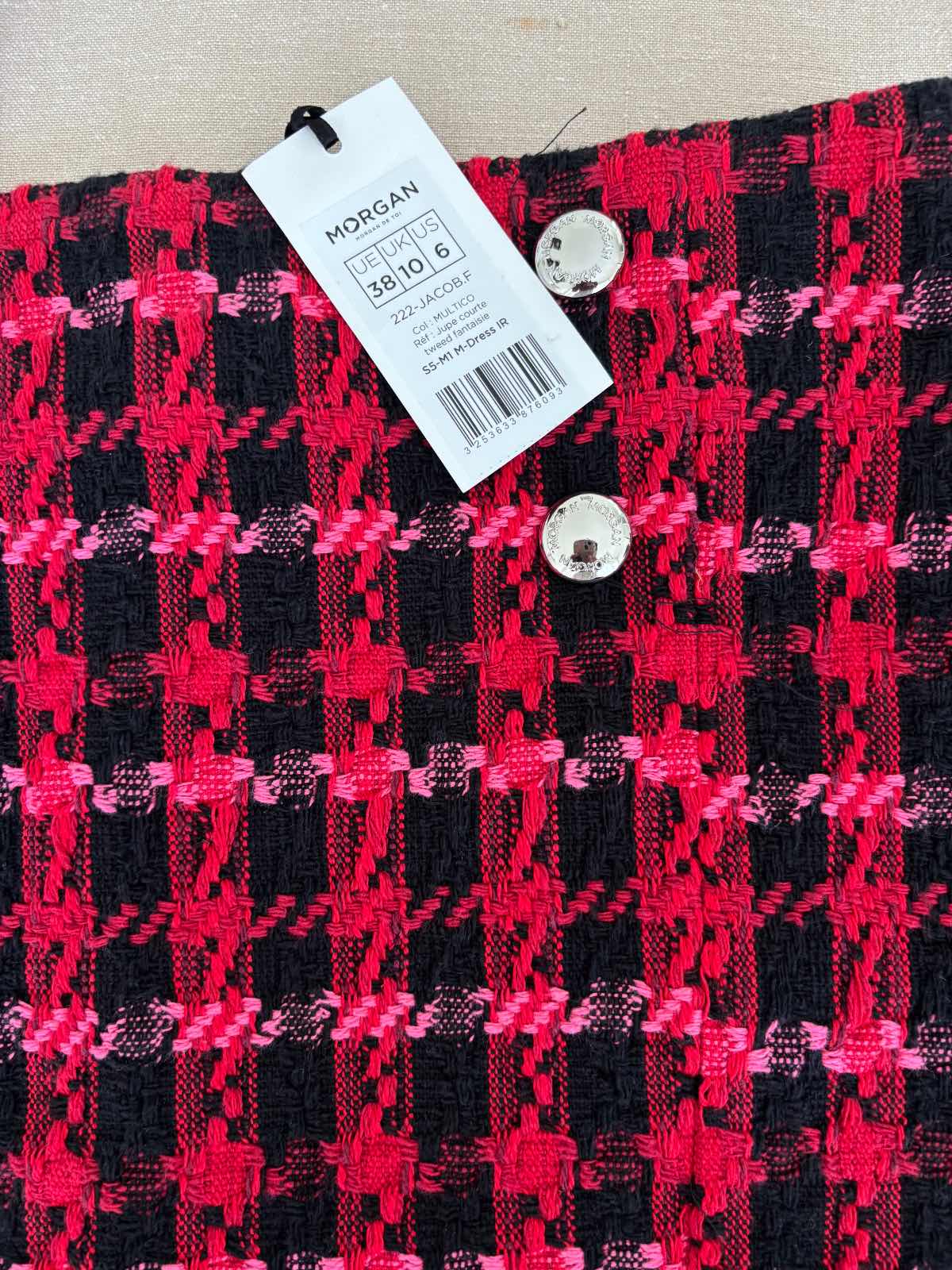 MORGAN — Jupe courte tweed fantaisie — photo 3