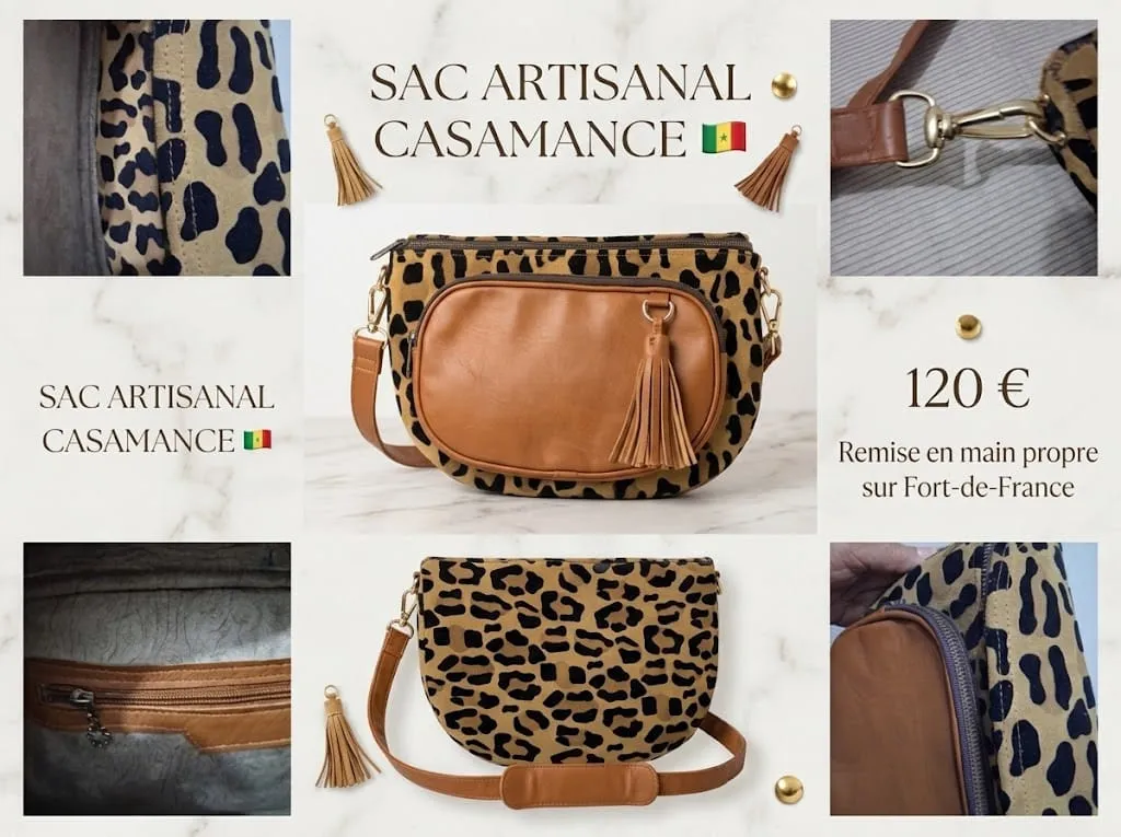 Modèle unique fabrication artisanale — Sac en cuir et peau véritable — photo 2
